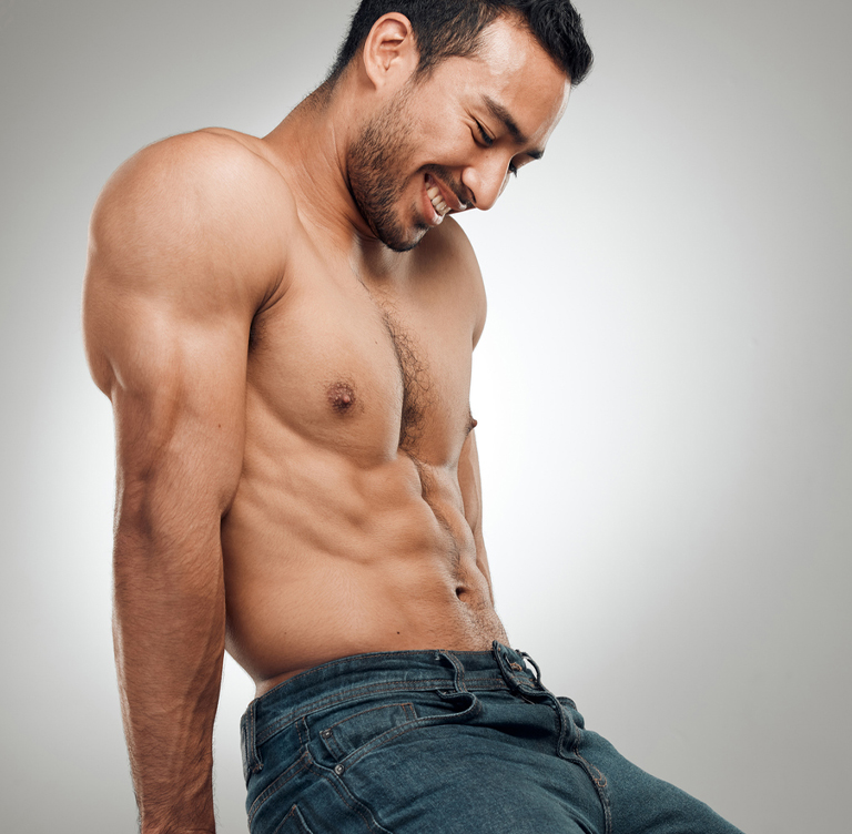 a person standing posing for the camera