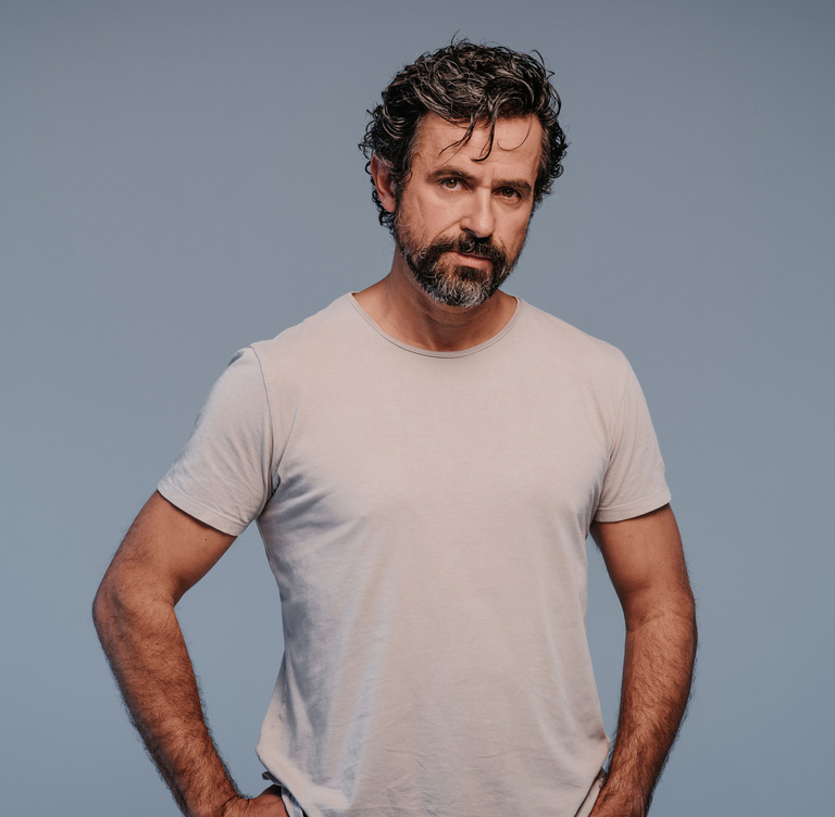 a man looking at the camera