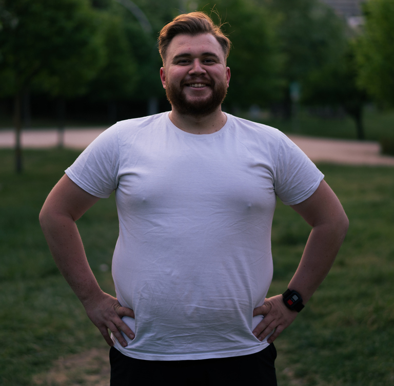 a man holding a frisbee